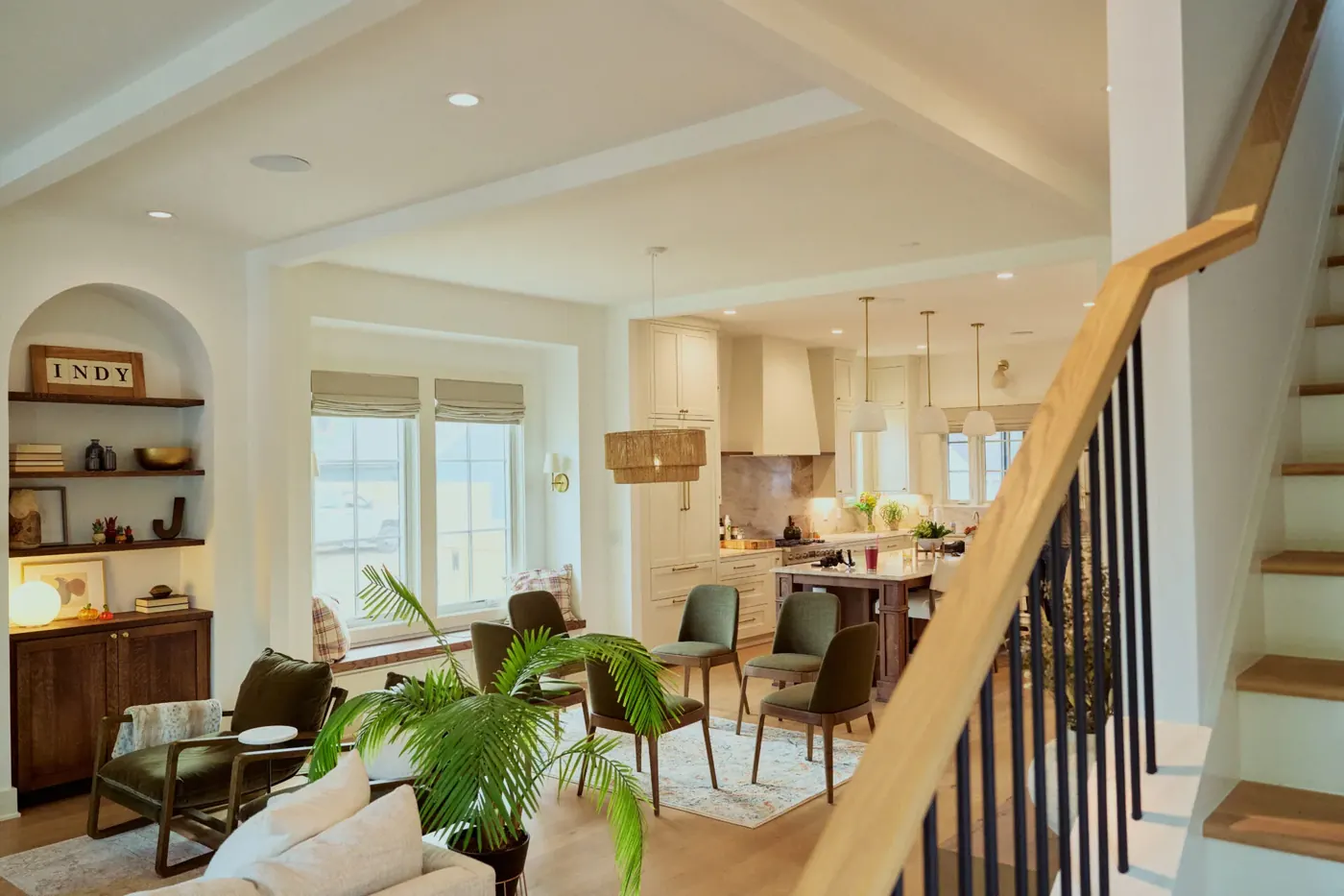 Cellular shades in a Greenwood living room