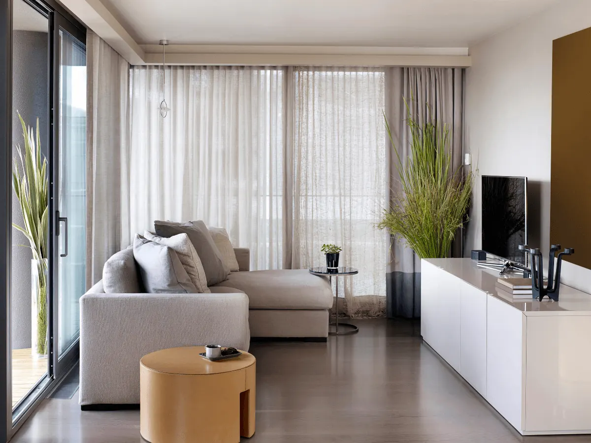 Cellular shades in a Greenwood living room